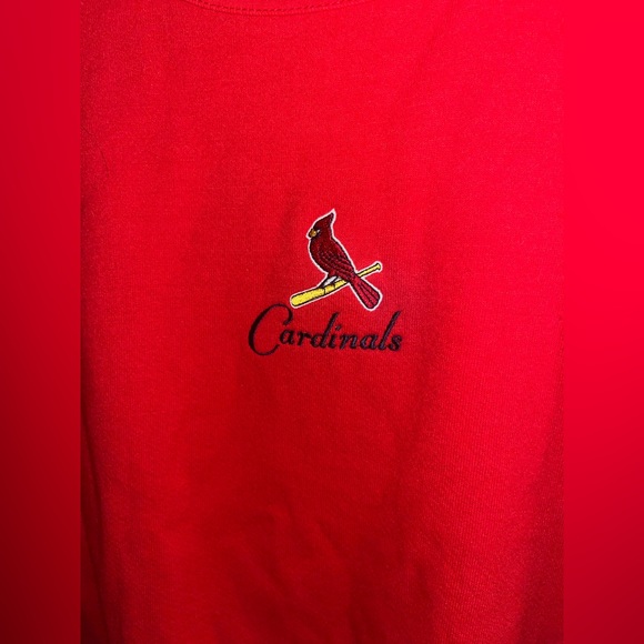 Vintage Lee Sport size medium bright red Stl Cardinals baseball sweatshirt - Picture 4 of 6